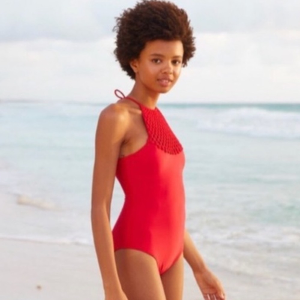 Aerie Red One Piece Swimsuit